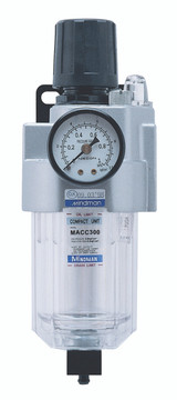 6604 Alemlube 1/4" filter, lubricator and regulator with gauge;