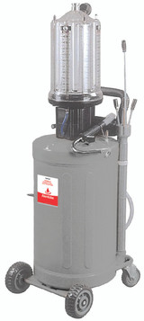 30091 Alemlube air operated mobile waste oil evacuator with 80L reservoir and 12L inspection reservoir;