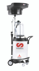 372000 Samoa waste oil drain/evacuator with 100L reservoir, 20L catchment bowl and 10L clear inspection chamber;