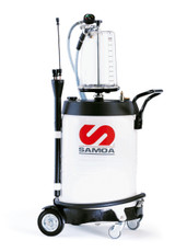 372100 Samoa air operated mobile waste oil evacuator with 100L reservoir and clear 10L inspection reservoir;