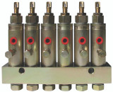 41250086221 Bekaone BL-1 Series six stage grease injector manifold;