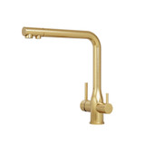 ELITE-20BG Puretec ELITE-20BG Puretec TRIPLA Elite 3-in-1 Straight Mixer Tap - Brushed Gold Stainless Steel