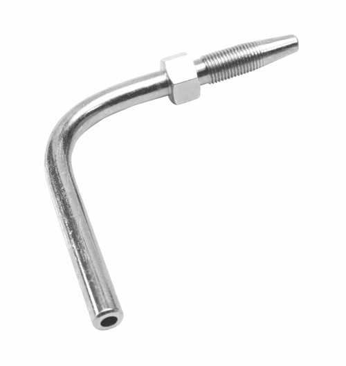 HS90650 Alemlube EL Series 8.3mm hose end stud 90° - 50mm long;