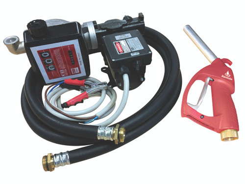 GTP12244560 Alemlube 12V or 24V refuelling kit with manual shut off nozzle & meter  45/60 L/min;