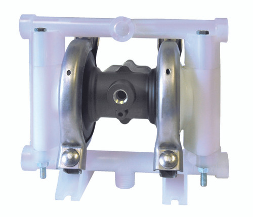 PE-038 All-Flo 3/8" polypropylene diaphragm pump suitable for solids up to 6.4mm OD  34L/min;