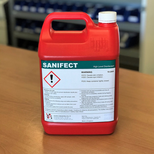 SANIFECT5 Klenco Singapore Disinfectant; Sanifect High Level Disinfectant 5 Litre Bottle