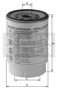 WK924/1X Mann Filter Mann Fuel Filter