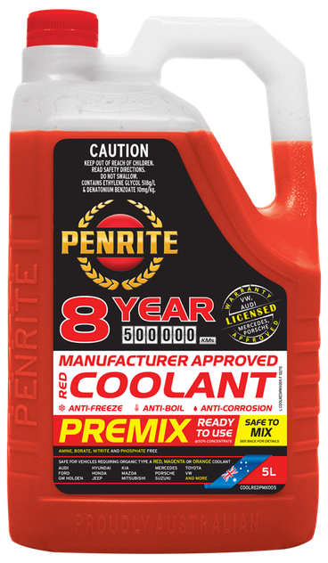 COOLREDPMX005 Penrite 8 Year Premix Coolant 5L