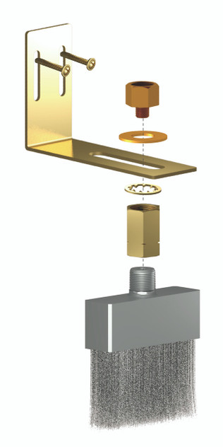 CO32 Pulsarlube 2 stainless steel brush & mounting kit;