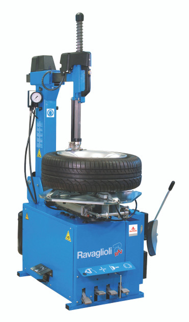 G7645IV.26 Ravaglioli automatic tyre changer with under table inflation  clamping capacity Ext 26"/ Int 28.5"  3PH dual speed;