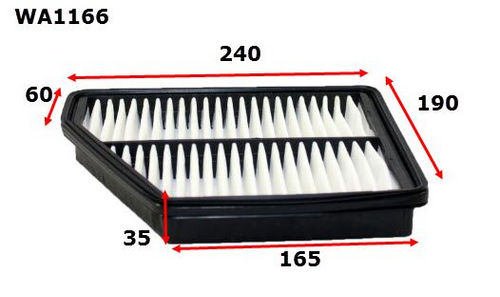 WA1166 Wesfil Air Filter; A1520 Hyundai