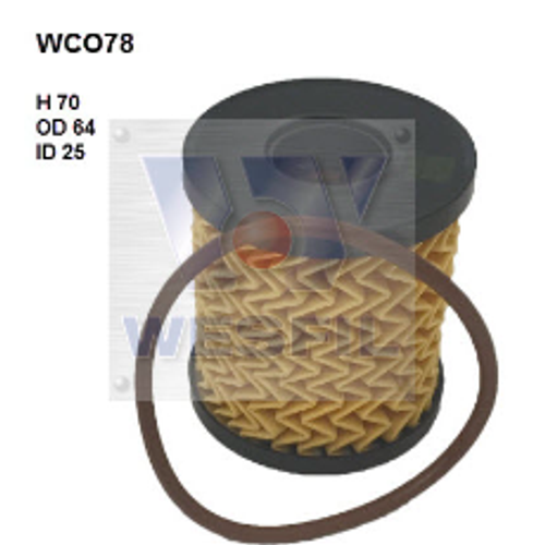 WCO78 Wesfil Oil Filter; R2654P / R2663P Ford