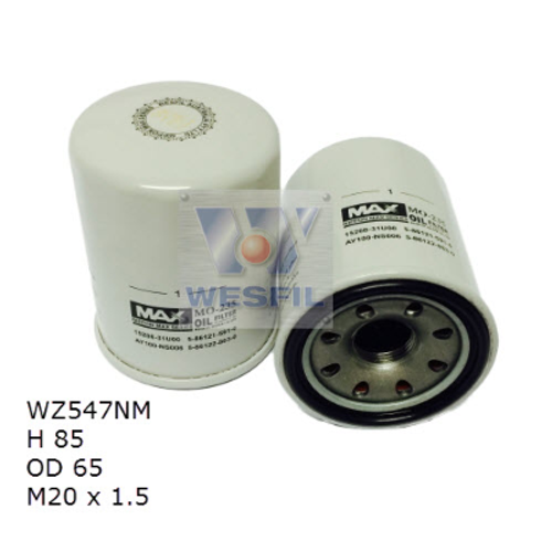 WZ547NM Wesfil Oil Filter; Z547 Honda / Nissan