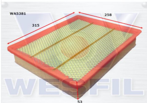 WA5381 Wesfil AIR FILTER A2037 FOTON  FOTON