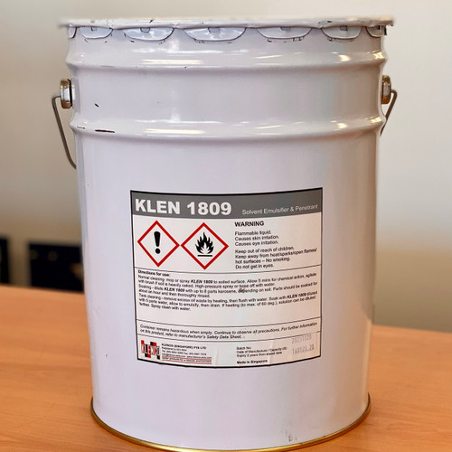 111809-020 Klenco Singapore Klen 1809 Solvent Emulsifier and Penetrant 20L; Degreaser