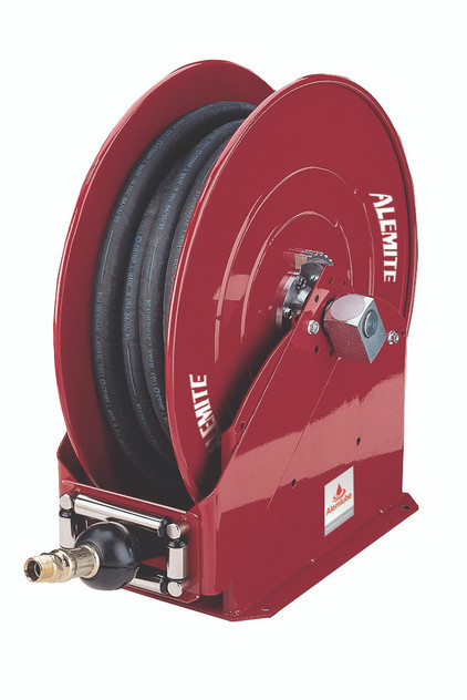 8080-F Alemlite Alemite high capacity oil reel complete with 25m x 19mm ID hose;