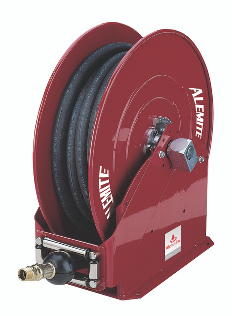 8080-G Alemlite Alemite 1" ID spring rewind hose reel, c/w 15m x 1" ID hose;