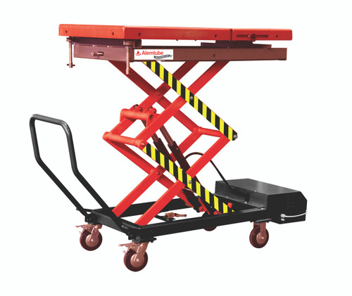 AA49010 Alemlube Automotive passenger vehicle battery lifting table - 1.2t capacity;