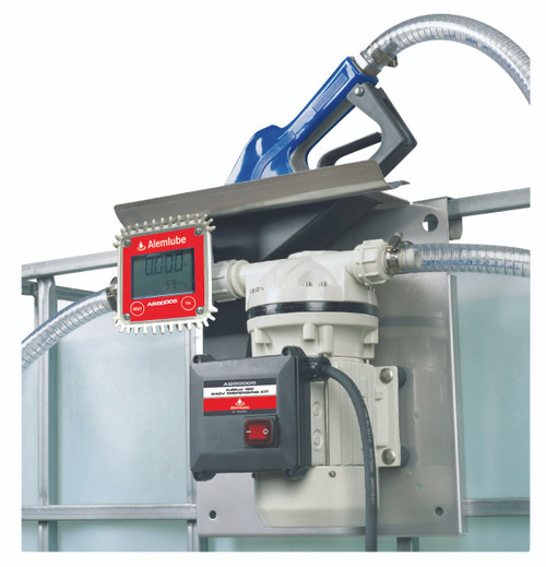 AB80005 Alemlube EL Series 240V IBC AdBlue® kit with automatic nozzle and electronic meter - 28L/min;