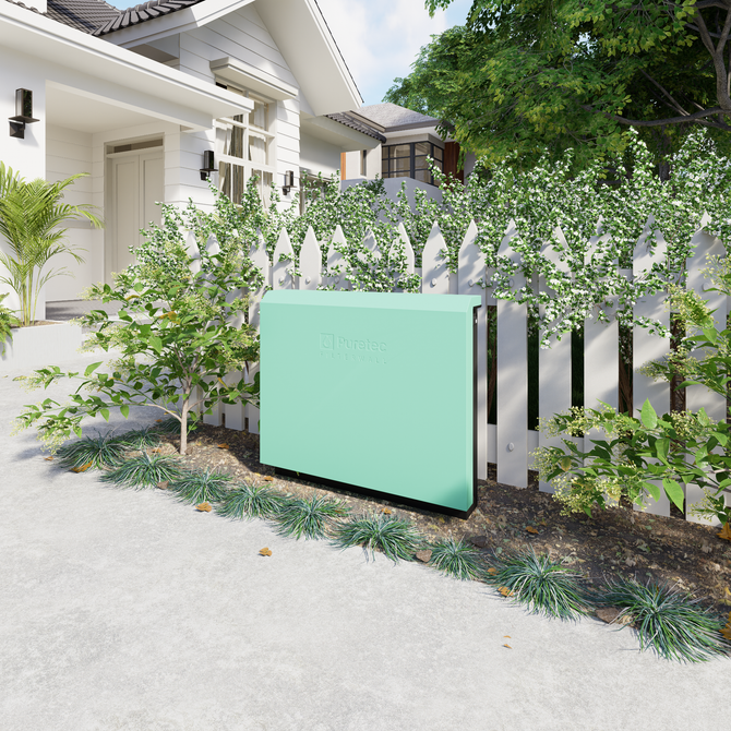 Puretec FilterWall - Freestanding Whole House Filtration, Lime Sherbet Front Cover, 55 L/min with plumbed bypass