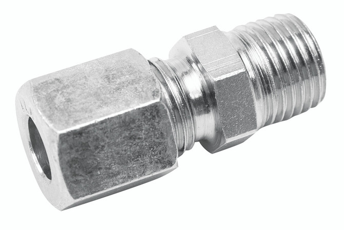CS6B18 Alemlube EL Series straight connector 6mm tube x 1/8 BSP; CS6B18 Alemlube EL Series straight connector 6mm tube x 1/8 BSP;