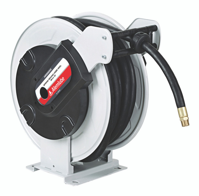 HR90055 Alemlube EL Series high capacity oil reel complete with 20m x 19mm ID hose;