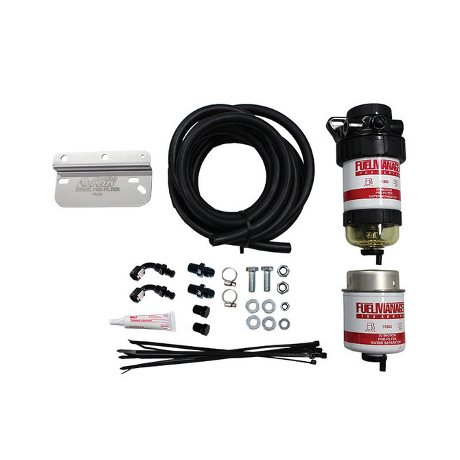 FM607DPK Direction Plus ; Mitsubishi Pajero 2006-on NS NT NW 3.2L TD Pre Fuel Water Separator Kit - Fuel Manager