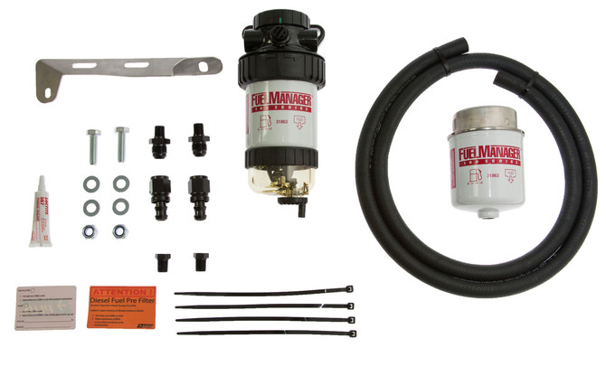 FM631DPK Direction Plus ; DMAX 2013-17 3.0L 4JJ1-TDX Dual & Single Battery Diesel Pre Fuel Water Separator Kit - Fuel Manager