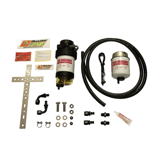 FM801DPK Direction Plus ; UNIVERSAL/GENRIC 30mic 10mm Pre Fuel Water Separator Kit - Fuel Manager