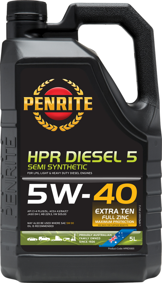 HPRD5005 Penrite HPR Diesel 5 5W-40 5 Litres