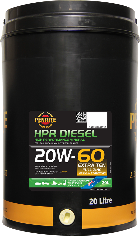 HPRD020 Penrite HPR Diesel 20W-60 20 Litres
