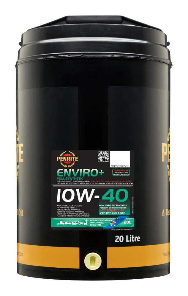 EPLUS10W40020 Penrite Enviro+ 10W-40 20 Litres