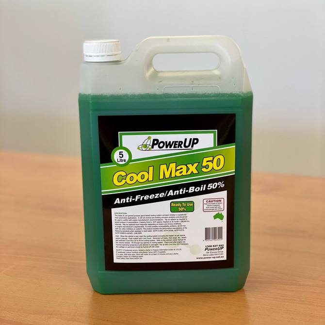 PUCM505G PowerUp Coolant Pre-Mixed 5L;  CoolMax 50 Anti-Freeze / Anti-Boil 50% PUCM505G PowerUp Coolant Pre-Mixed 5L;  CoolMax 50 Anti-Freeze / Anti-Boil 50%