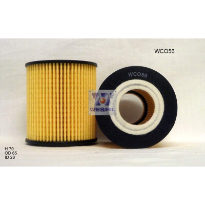 WCO56 Wesfil Oil Filter; Repalces Ryco R2604P; to suit Mazda