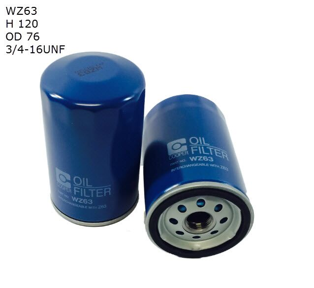 WZ63 Wesfil Oil Filter; Z63 Audi / BMW / Ford