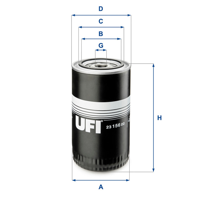 23.156.00 UFI Filters UFI Oil Filter 23.156.00 UFI Filters UFI Oil Filter