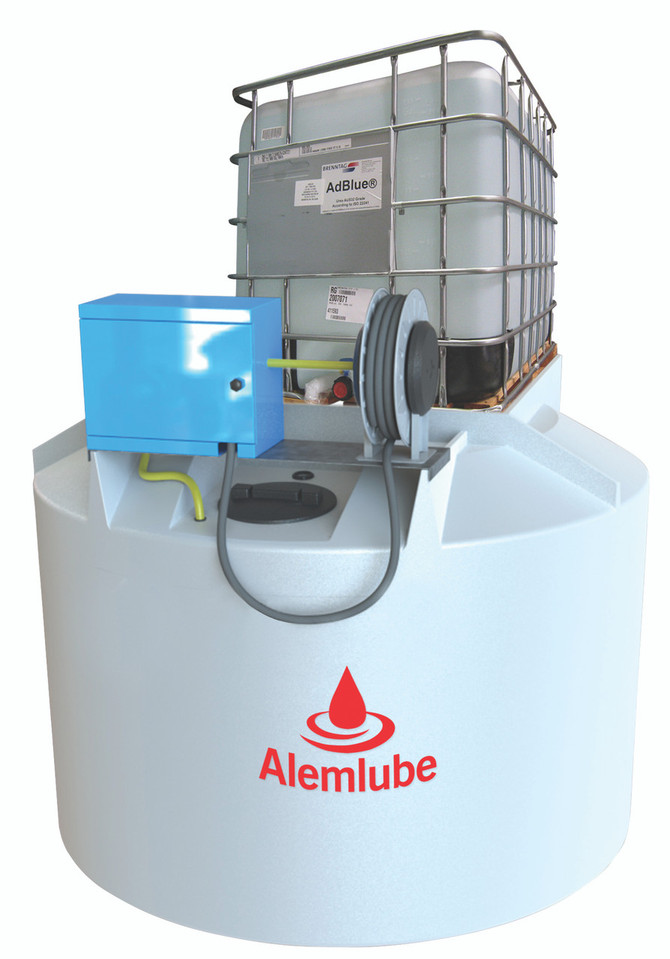 400035AA Alemlube AdBlue® Mothertank 240V bowser pump kit with hose reel & metered gun;