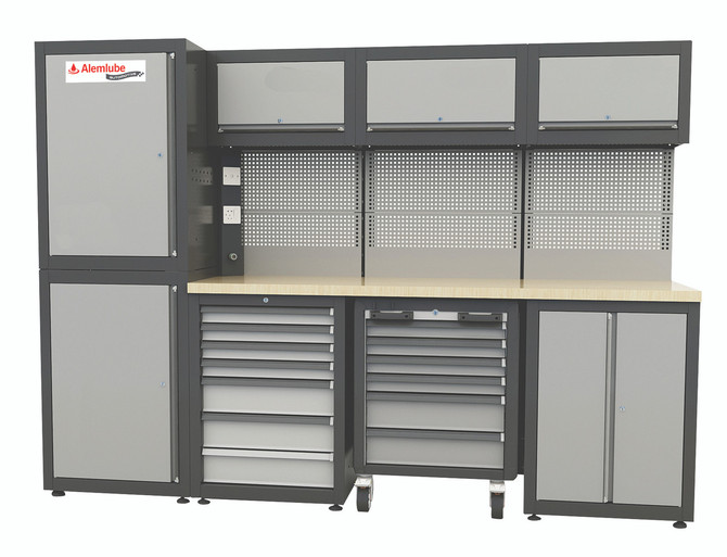 AA777400 Alemlube Automotive 4 Cabinet Workstation;