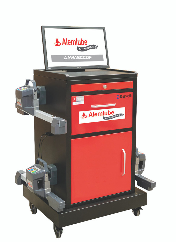 AAWA8CCDP Alemlube automotive Premium wheel aligner   8CCD sensors. Comes with premium 3 point self centering wheel clamps;