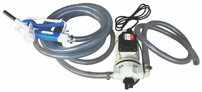 AB80015 Alemlube EL Series 240V 205L drum AdBlue® kit with plastic manual nozzle - 23L/min;