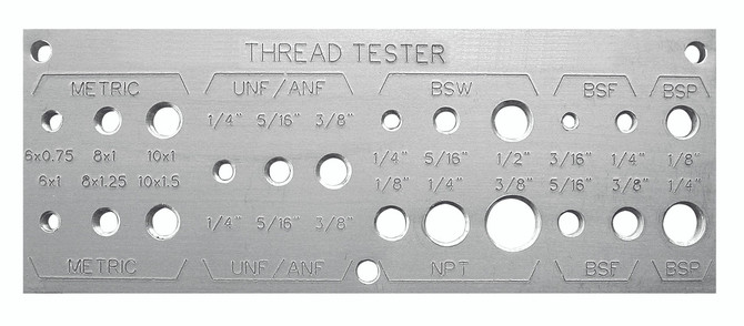6000 Alemlube Thread tester to facilitate quick & accurate identification of many common grease nipple thread types;