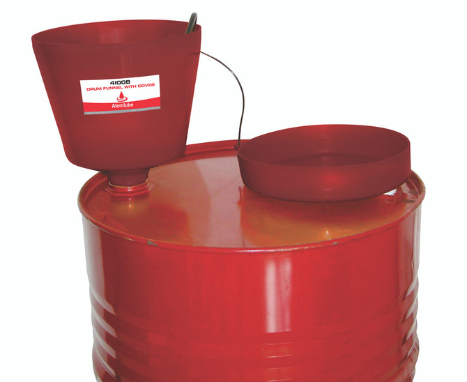 41008 Alemlube waste oil drum funnel with cover;