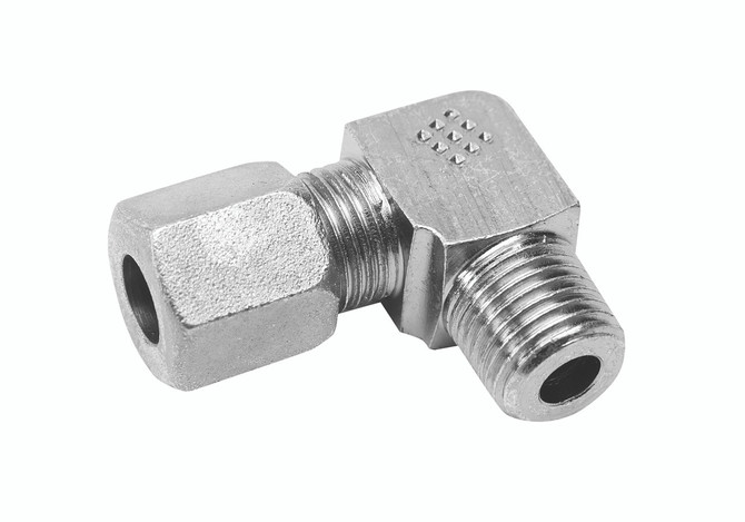 6400081 Alemlube Elbow connector 6mm tube x 1/8 BSP (90 deg);