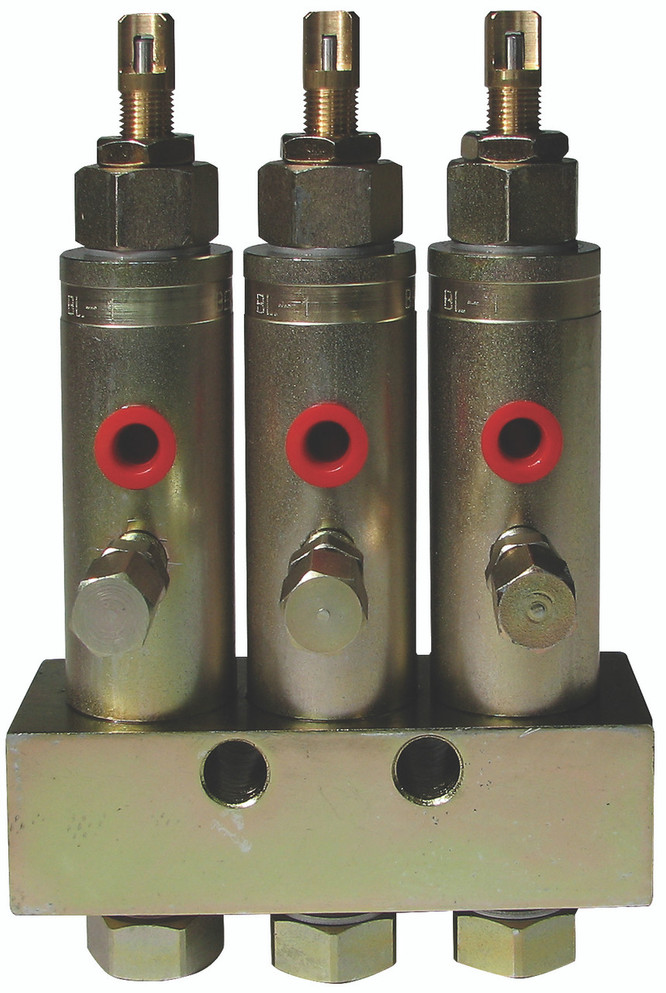 41250083221 Bekaone BL-1 Series three stage grease injector manifold;
