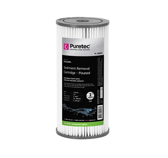 PL01MP1 Puretec PL01MP1 Puretec Pleated Cartridge Large dia 4.5", 10 inch, 1um