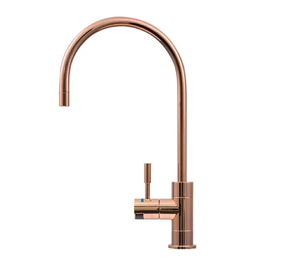 DFU265 Puretec DFU265 Puretec Polished Rose Gold Designer Faucet, High Loop, 1/4 Turn, LED