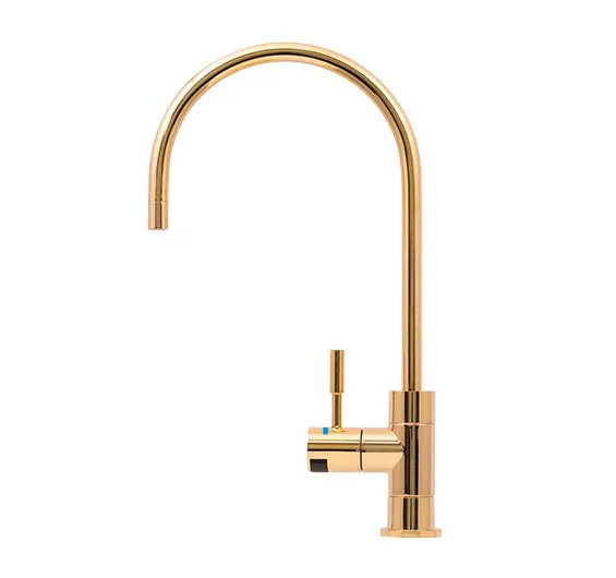 DFU280 Puretec DFU280 Puretec Polished Gold Designer Faucet, High Loop, 1/4 Turn, LED