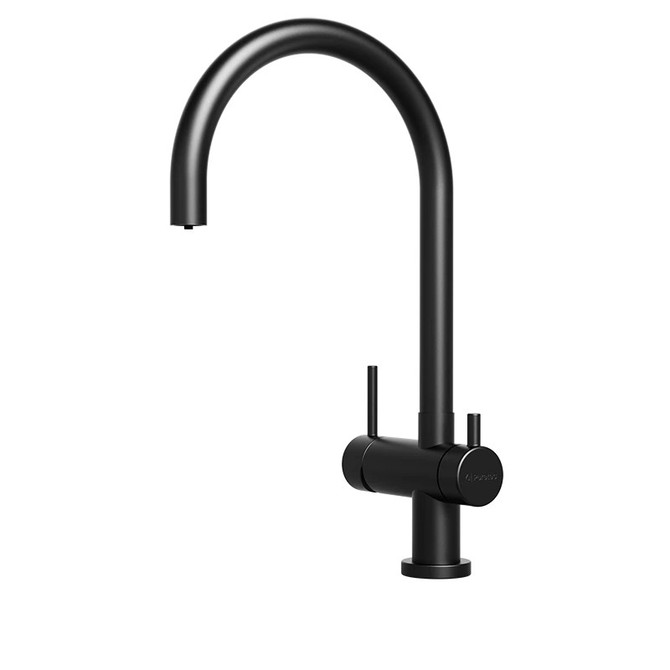 TRIPLA-BL2 Puretec TRIPLA-BL2 Puretec Tripla Premium Black Gooseneck 3-way Faucet