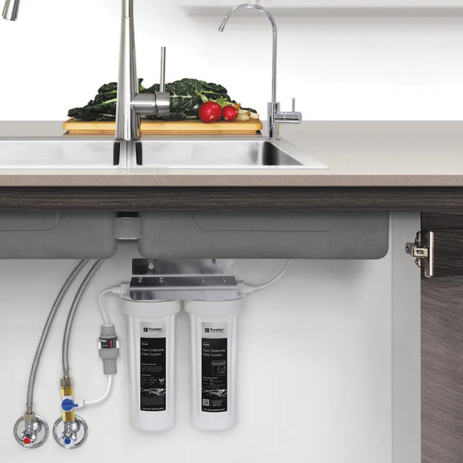 TS100 Puretec TS100 Puretec Twin Undersink System, with PX051/GC051 Cartridges