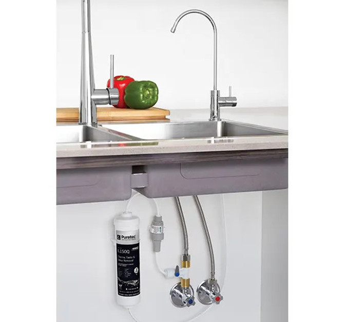 X4 Puretec X4 Puretec Inline filter system, high loop faucet, with Silver Carbon IL150Q